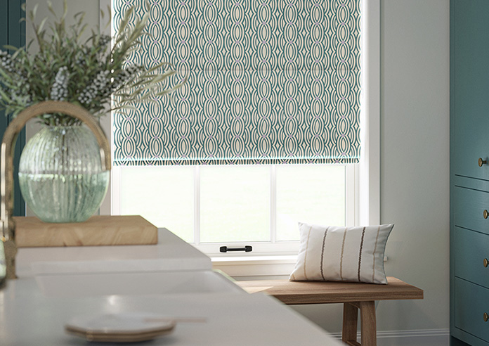 Opulent Scallop, Jade - Roman Blind - Image 5